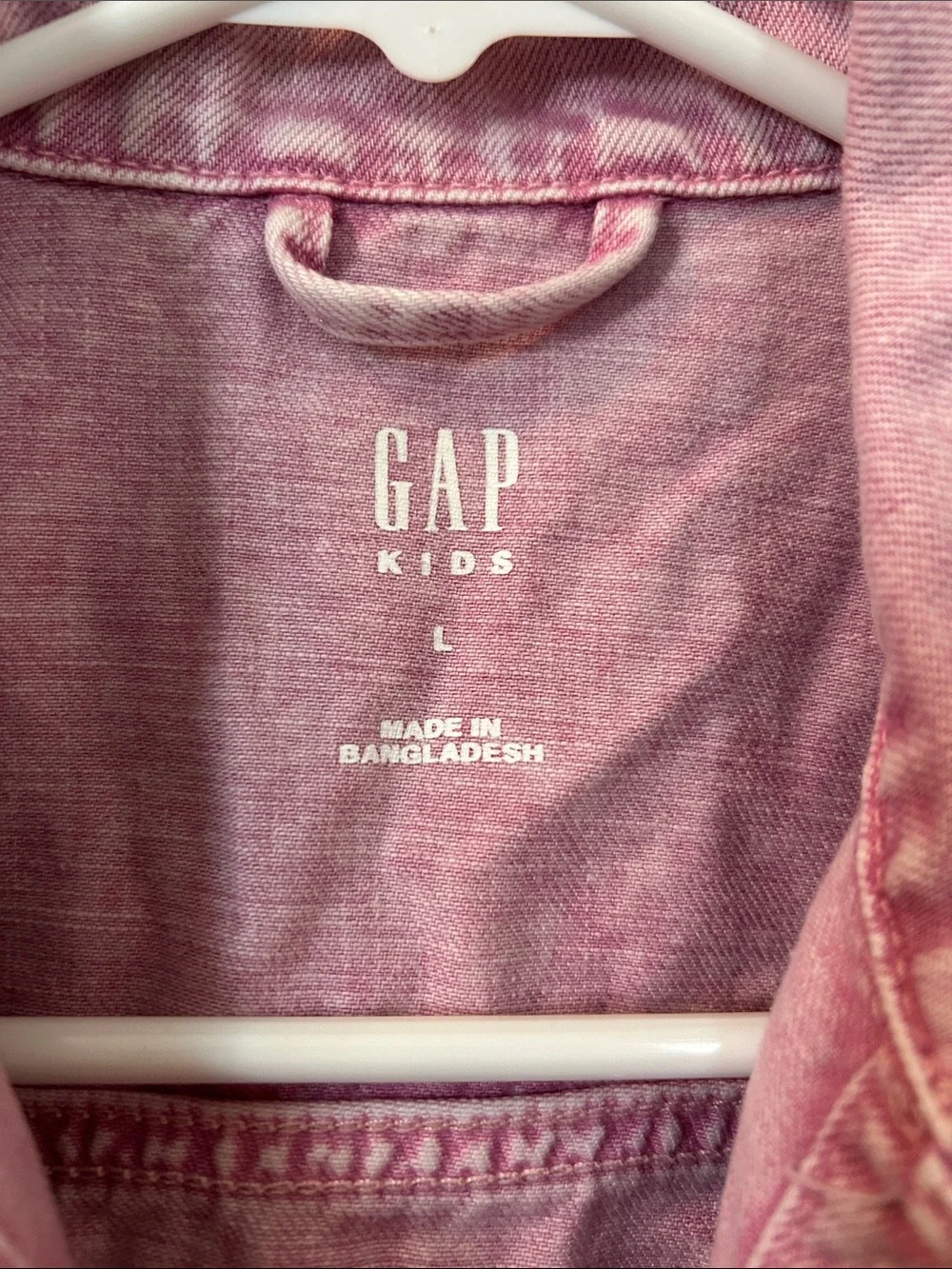GAP Girls Vintage Pink Wash Denim Jacket